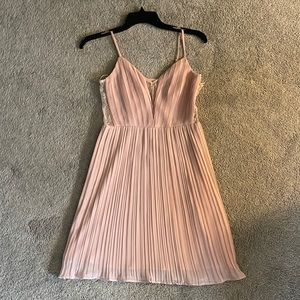 BCBG ruched pale pink dress